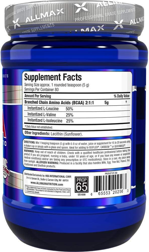 All Max BCAA Sin Sabor 80 porciones.