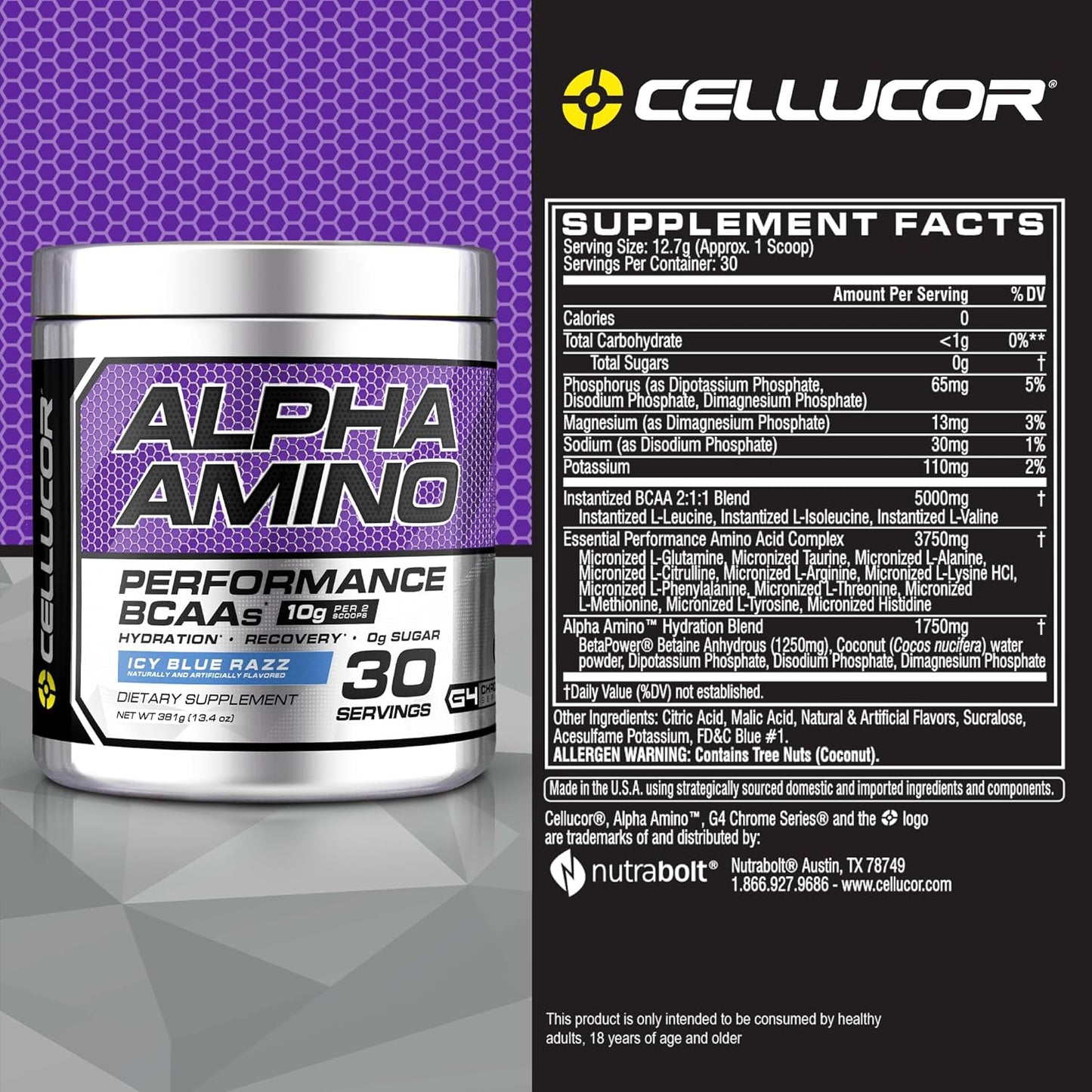 Cellucor Alpha BCAA 30 porciones.