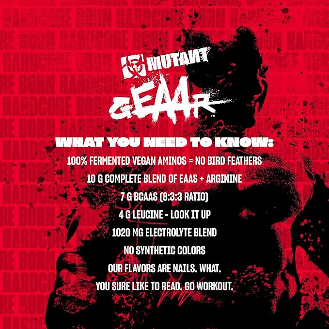 Mutant GEEAR (EAA y BCAA) Blue Barry 30 porciones.