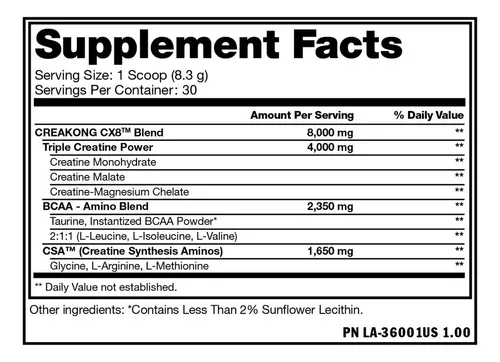 Mutant Creakong CX8 (Advanced Creatine + Amino Supplement) 30 servicios