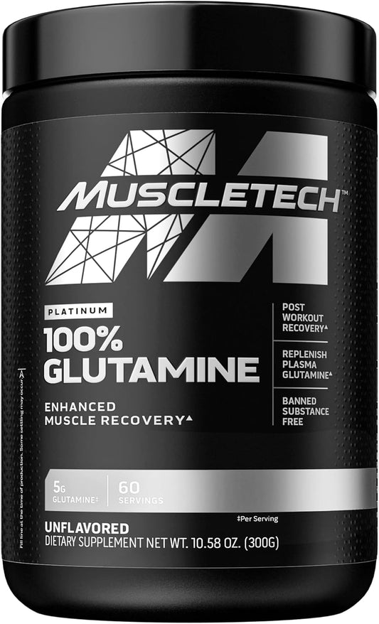 muscletech platinum 100% Glutamine Unflavored 60 porciones.