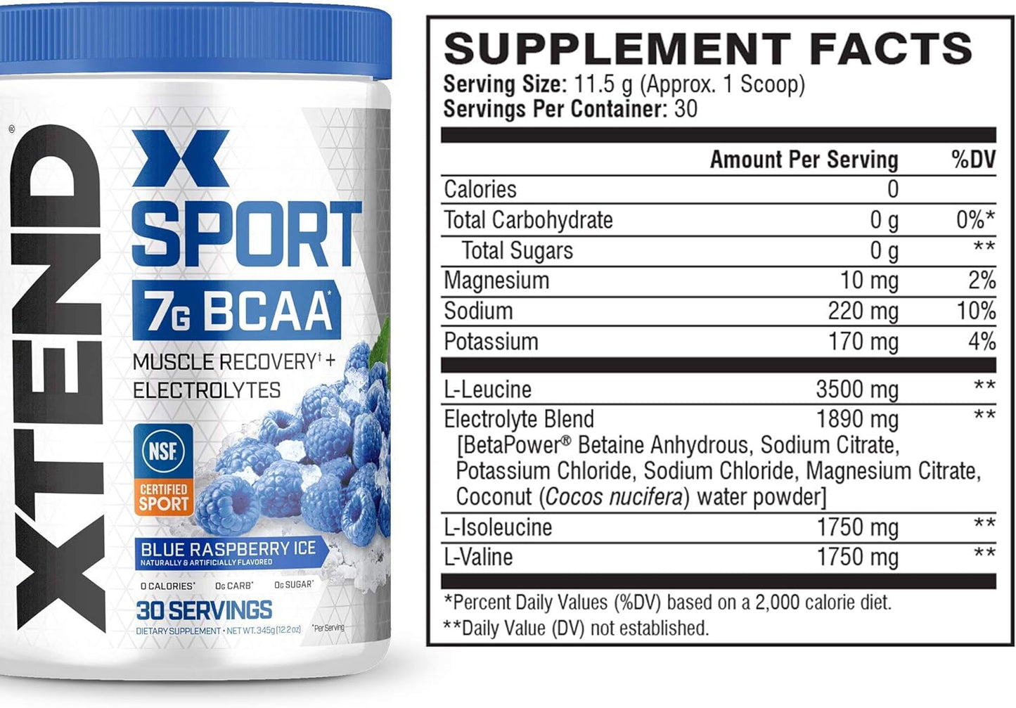 Xted Original BCAA 7 Gramos 30 porciones.