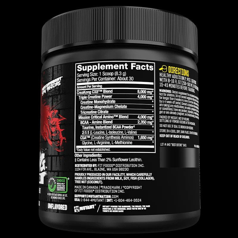 Mutant Creakong CX8 (Advanced Creatine + Amino Supplement) 30 servicios